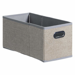 Tárolóedény téglalap alakú fogantyúkkal, 15 x 31 x 15 cm, bézs színű