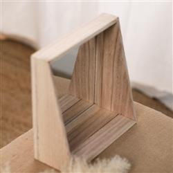 Fából készült kozmetikai tükör, 32 x 26 cm