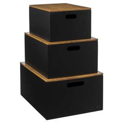 BAVA bambuszfedeles dobozkészlet, 3 db.