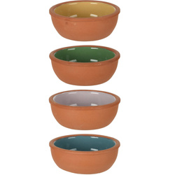 Sütőformák, terrakotta, színes, 150 ml, 4 darab