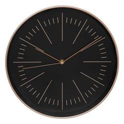 Modern falióra Edith, fekete, Ø 30 cm, nappaliba.