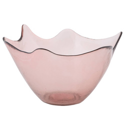 Díszes üveg tál újrahasznosított anyagból, Ø 30 cm