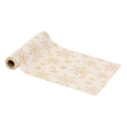 Asztalterítő csillogó hópelyhekkel, 28 x 300 cm
