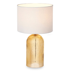 Üvegbázisú asztali lámpa bordázott üvegből LINES, Ø 25 cm