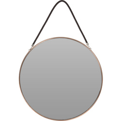 Dekoratív fali tükör, arany színű keret, Ø 38 cm