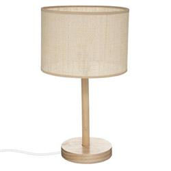 DELLA asztali lámpa, fa alap, 42 cm