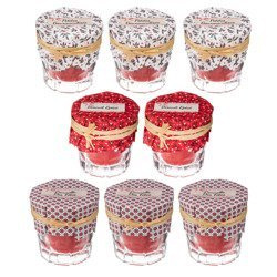 X-MASS díszgyertya készlet, ünnepi gyertyák, 8 darab a készletben