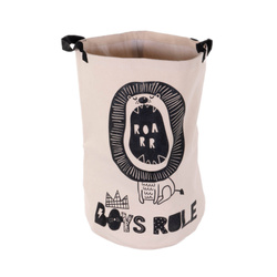 Játék- vagy mosnivaló zsák SAFARI, vászon, Ø 30 cm