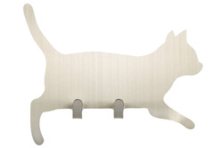 Két akasztós akasztó, rozsdamentes acél, macska, Maximex