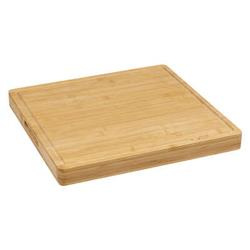 Bambusz vágódeszka, vastag, négyzet alakú, 37 x 37 x 3,5 cm