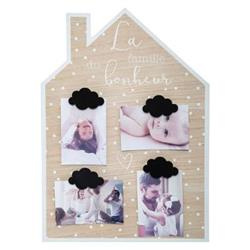 4 fénykép keret, ház alakú galéria, 37x52 cm