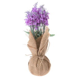 Művirágok juta cserépben, 26 cm