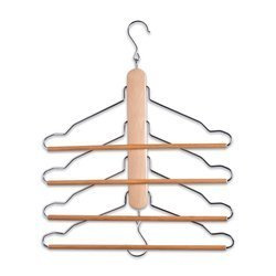 Nadrág, ruházat tartó, 4 akasztó, ZELLER, sötétbarna