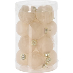 Üveg díszgömb készlet, 16 darab, Ø 3,5 cm