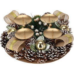 Adventi gyertyatartó, koszorú, Ø 22 cm
