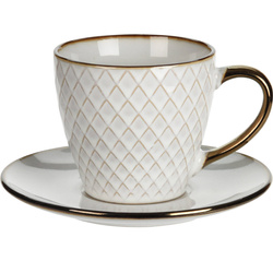 DUNE kávéscsésze teáscsészével alátéttel, 210 ml