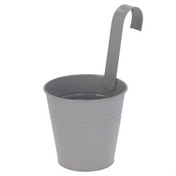 Cink virágcserép huzat kampóval, 13 x 13,5 cm