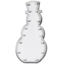 LED világítással díszített: hóember