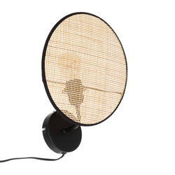 OLME nappali fali lámpa, rattan fonat, Ø 27 cm