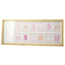 Akasztókeret 12 fényképhez gyerekszobába, 25 x 60 x 1,8 cm