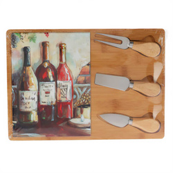 Sajttábla késkészlettel, 30 x 21 cm