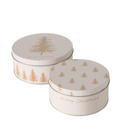 Két tároló doboz készlet PLATINA, Ø 14-16 cm