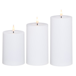 LED gyertyák, kültéri, 3 darab, 10-15 cm