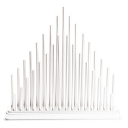 Ezüst LED dekoratív gyertyatartó, 33 gyertya