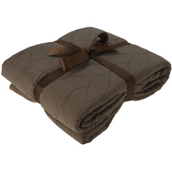 Tűzött barna ágytakaró, 200 x 220 cm