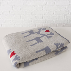 Rénszarvasos LOVELIES takaró, 180 x 130 cm