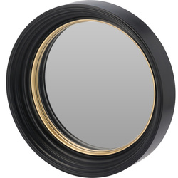 Kerek tükör fekete keretben DEM, Ø 40,5 cm