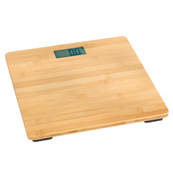 BAMBUSA fürdőszobai mérleg, elektronikus, bambusz, 30 x 30 cm, WENKO