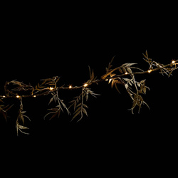 Beltéri fényfüzér növényi mintával, 25 LED-del