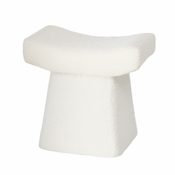 Plüss kárpitozású LIDAL puff, magassága 45 cm