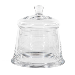 Üveg süteményes doboz, édességek tárolására, Ø 13 cm