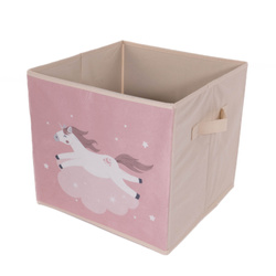Textil tároló a játékoknak Egyszarvú, 32 x 32 x 30 cm