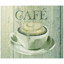 Üveg védőlap CAFE falra - 50 x 60 cm, WENKO, kávézó