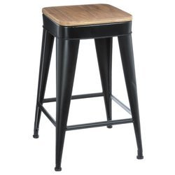 Taburett - négy lábú, fém, bárszék, fekete