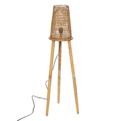 AJMAL állólámpa természetes fonással, 127 cm