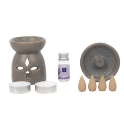 HAPO illatlámpa + füstölőpálcák, 9 elemből