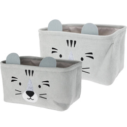 CUTIE játéktartó füles, kordbársony, 2 db