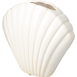 Dekoratív váz, kagyló alakú, 22 cm