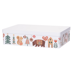 Fém süteményes doboz FOLK, fedéllel