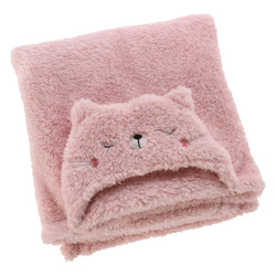 Gyerek pléd kapucnival TEDDY, füllel, 70 x 100 cm