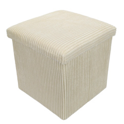 Cord (bordás) puff tárolóval TOBO, 38 x 38 x 38 cm