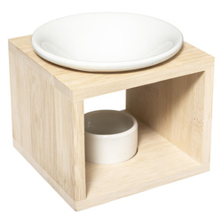 Illatosító, bambusz, 11,5 x 11,5 x 9,5 cm