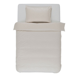 Bézs színű, 155x220 cm + 80x80 cm-es pamut szatén ágynemű, Essenza