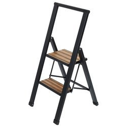 Összecsukható létra, 2 fok, WENKO, fekete