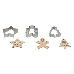 Karácsonyi mézeskalács formák, 3 darab