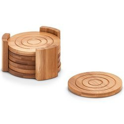 Poháralátét, alátét, 100% bambusz - 7 darabos készlet, ZELLER